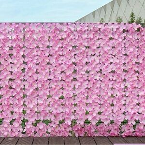 Pink Floral Privacy Screen